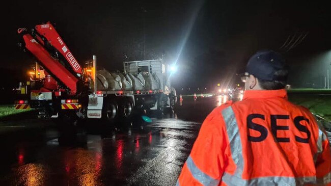 NSW Penrith SES and Penrith council volunteers are handing out sandbags from Jamison Park as flood levels are predicted to rise with ongoing rainfall.