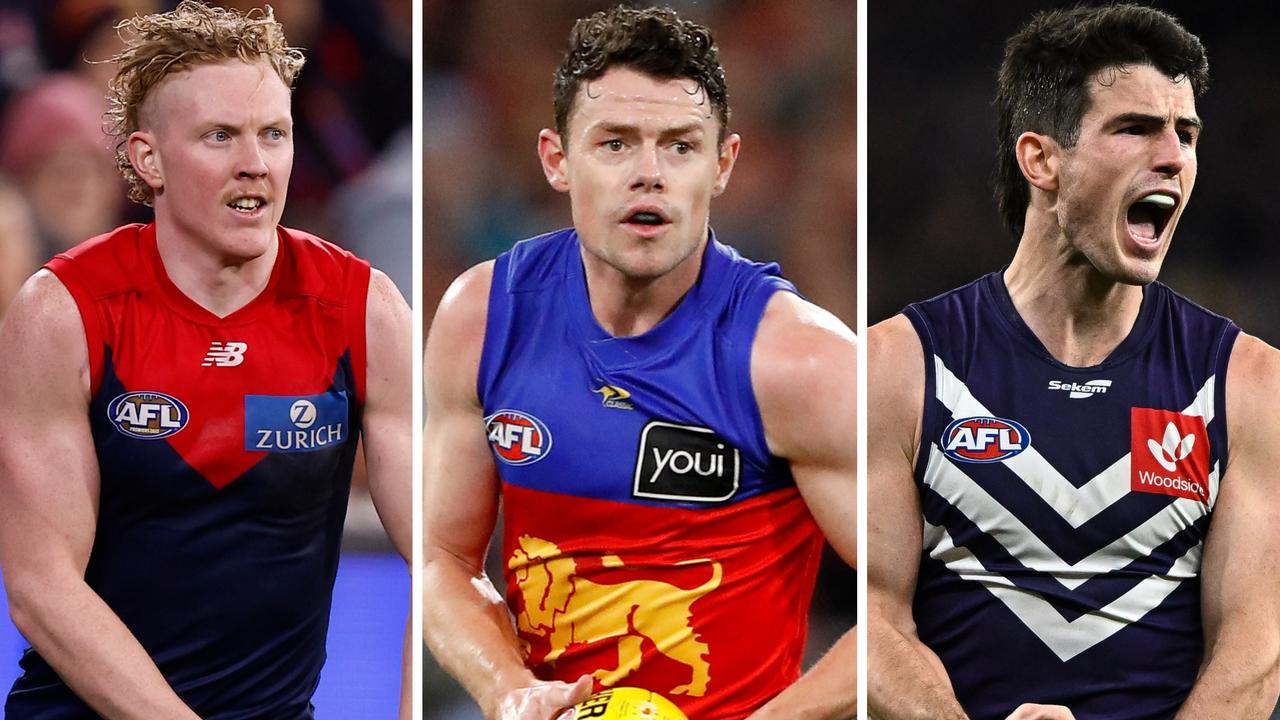 Clayton Oliver, Lachie Neale and Andrew Brayshaw are among the leading contenders for the Brownlow Medal.