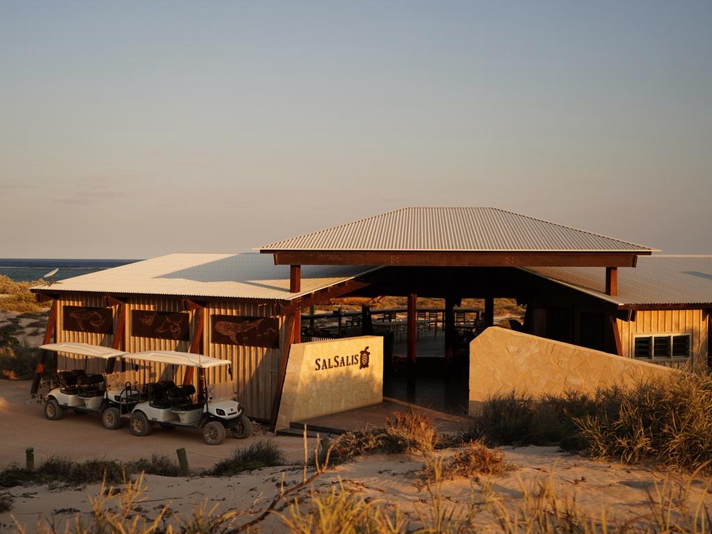 Sal Salis is an exclusive beach safari camp on the shores of Ningaloo Reef. Picture: Catherine Best