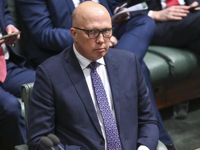 CANBERRA, AUSTRALIA, NewsWire Photos. JUNE 19, 2023: Leader of the Opposition Peter Dutton during Question Time at Parliament House in Canberra. Picture: NCA NewsWire / Martin Ollman