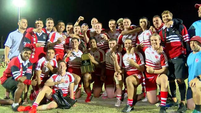 Palm Beach Currumbin celebrate their win over Keebra Park in the Allan Langer Cup 2020.