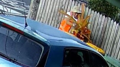 A man has allegedly stolen plants from a Northern beaches address wearing hi-vis and a bucket hat before driving off. Picture: Queensland Police.