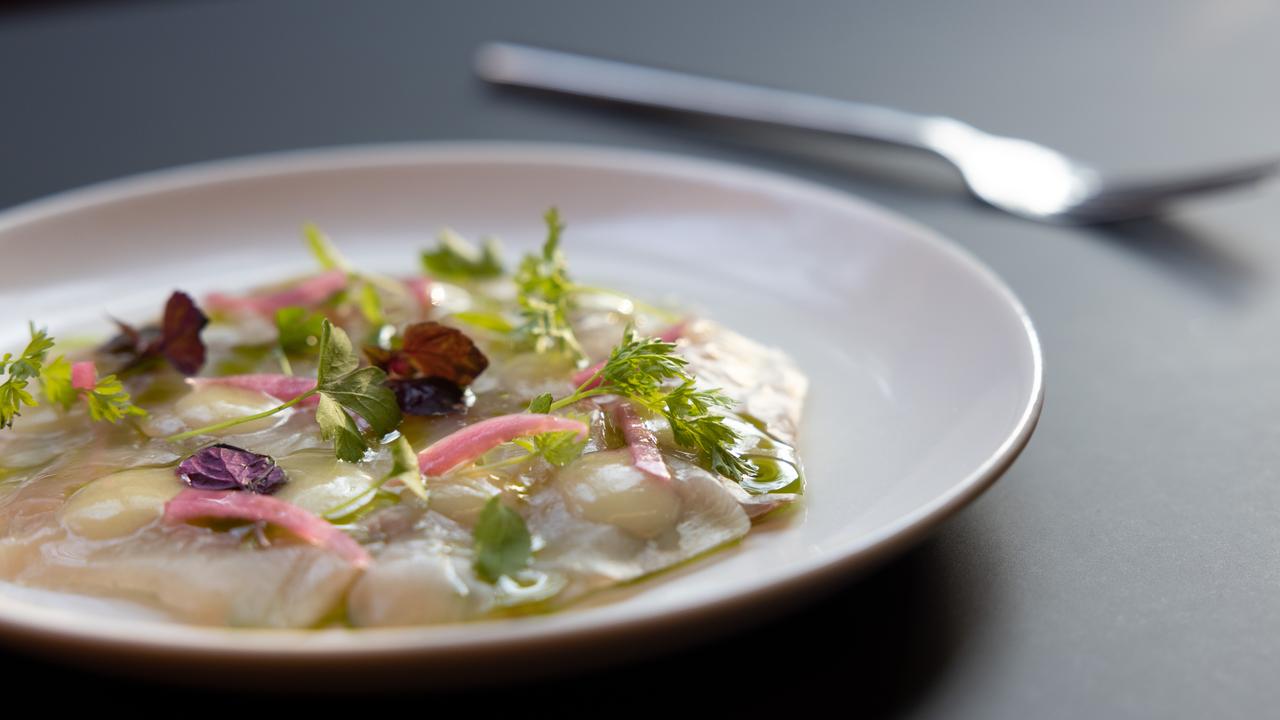 Kingfish carpaccio at Mini, Fortitude Valley. Picture: David Kelly