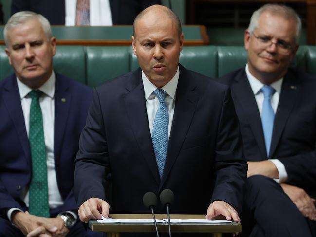 Treasurer Josh Frydenberg handed down his third federal budget on Tuesday night. Picture: NCA NewsWire / Gary Ramage