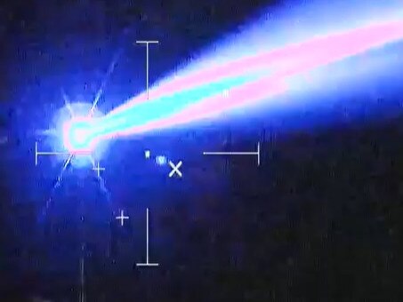 The 22-year-old man allegedly pointed a blue laser light at the police helicopter. Picture: Supplied by WA Police Force