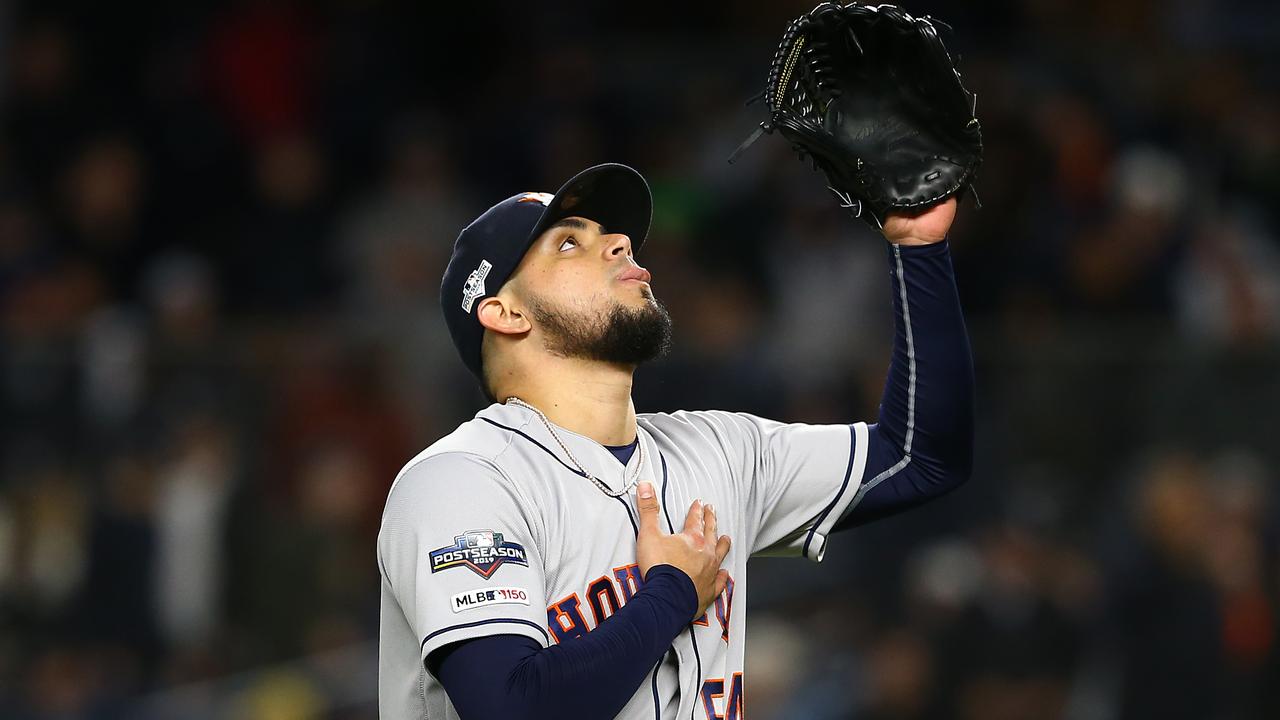 Roberto Osuna came to the Astros in a trade in 2018 from the Blue Jays.