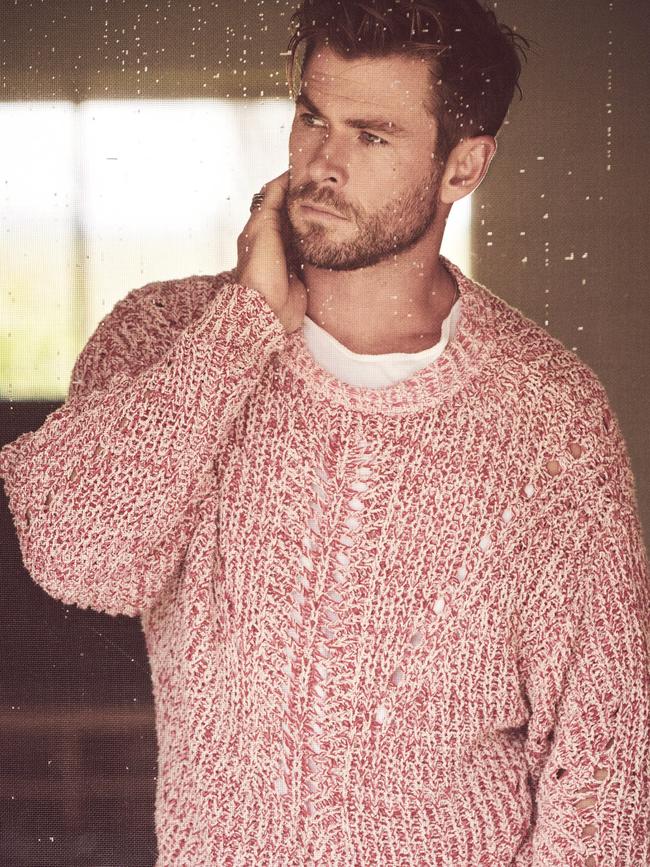 Chris Hemsworth in GQ Australia’s May/June issue. Picture: Matthew Brookes for GQ