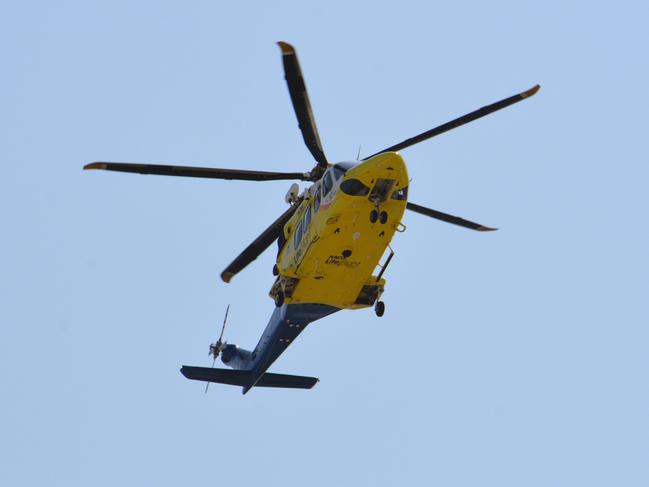 Chopper called after man hurt in Boxing Day backyard fire mishap