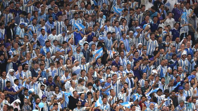 Argentina fans were caught up in the train dramas.