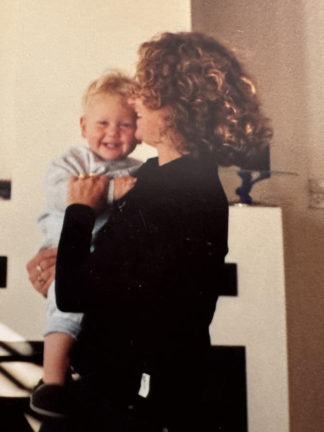 Janet at home with Jamie, aged one.