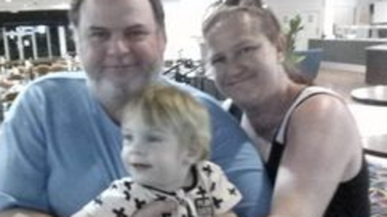 Tarrin-Macen Kenneth O'Sullivan with his father Andrew O’Sullivan (left) and his mother, and accused killer, Tara Richardson (right). Picture: Contributed