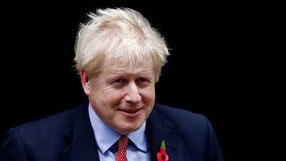 British Prime Minister Boris Johnson leaves 10 Downing Street on Tuesday. Picture: AP