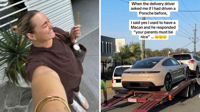 An Australian influencer has responded to backlash from fans, who accused her of 'gloating' about her new quarter-of-a-million-dollar car. Picture: TikTok