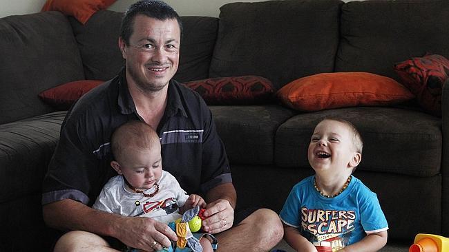 Mark Smeaton, pictured with Henry, 1, and Frank, 2, has thanked the community for supporting his family following his wife&#8217