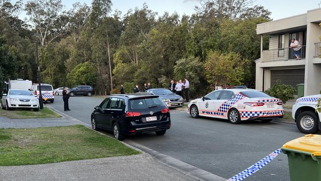 The scene at the time on Bellagio Crescent, Coomera. Picture: Andrew Potts