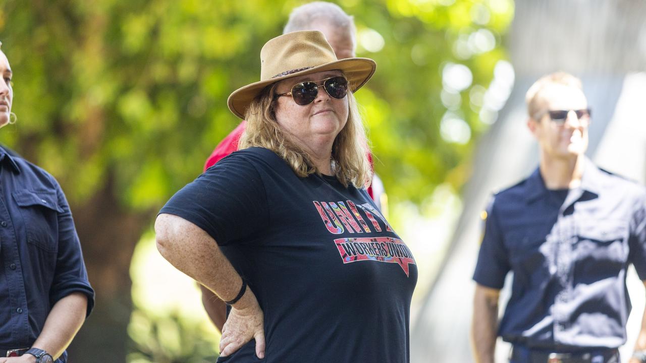 United Workers Union NT secretary Erina Early said “we need to be doing more for our fire fighters who put their lives on the line for Territorians”. Picture: Floss Adams