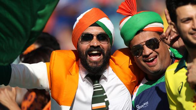 Fans enjoying life in the SCG stands. Picture: Brett Costello