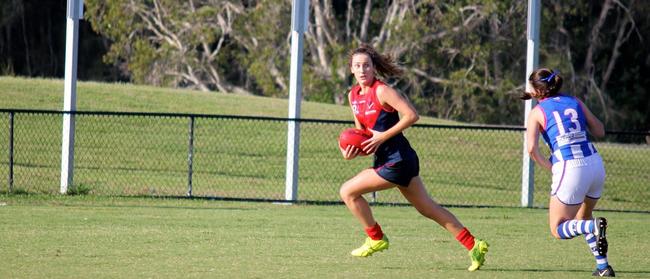 Geelong AFLW player Georgie Rankin playing with Surfers Paradise. Picture: Supplied.