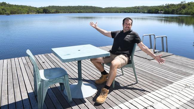 Lake Bennett Resort director Andrew Gunn at the new-look resort, which has reopened today. Picture: Katrina Bridgeford