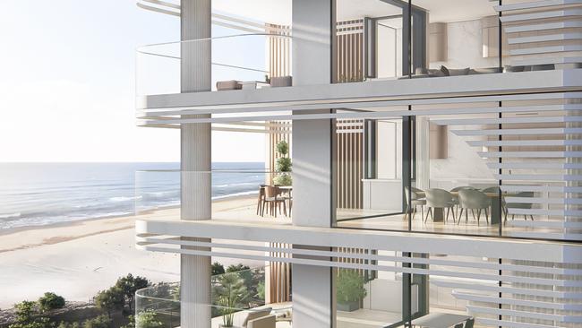 Artist impression of Chalk tower proposed by Gallery Group for Broadbeach. Picture: Supplied