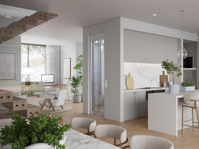 An artist's impression of the interior of a dwelling to be built as part of a new 80-home residential subdivision on Forest Rd, Warriewood. Picture: Supplied