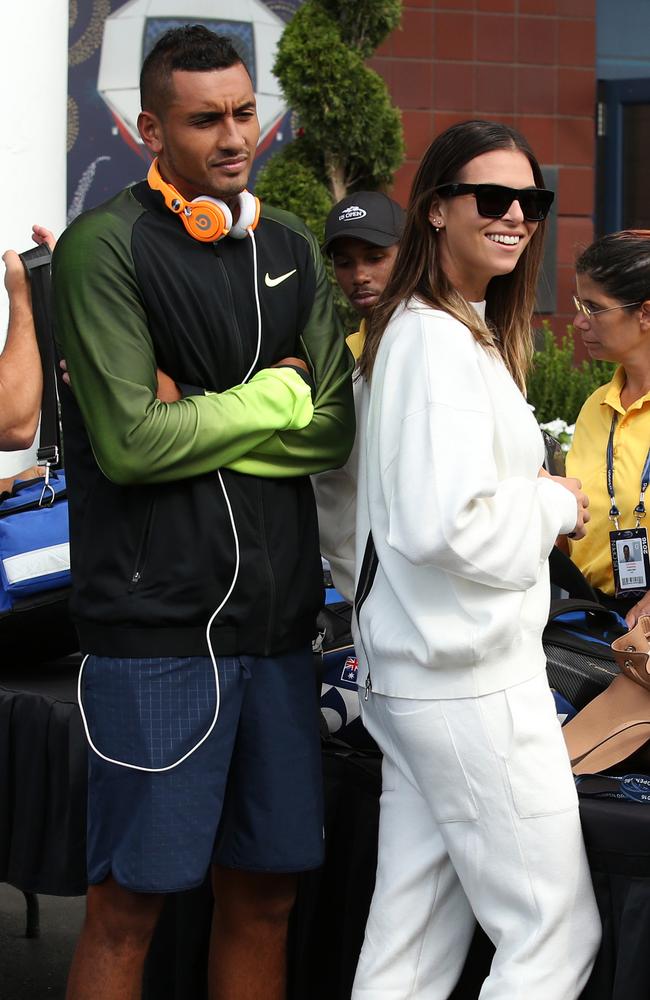 Romantic history! Nick Kyrgios and Ajla Tomljanovic in New York back in 2016. Picture: Jean Catuffe/GC Images