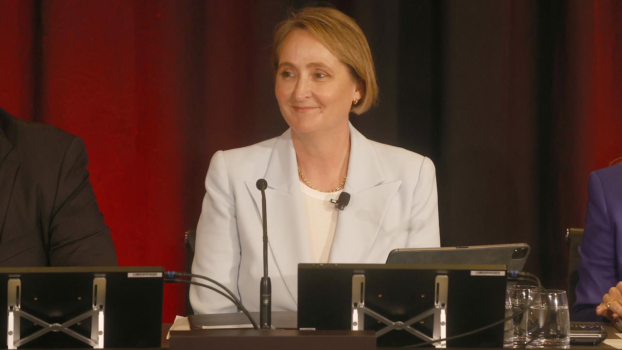 Qantas CEO Vanessa Hudson at the AGM in Hobart. Picture: Nikki Davis-Jones