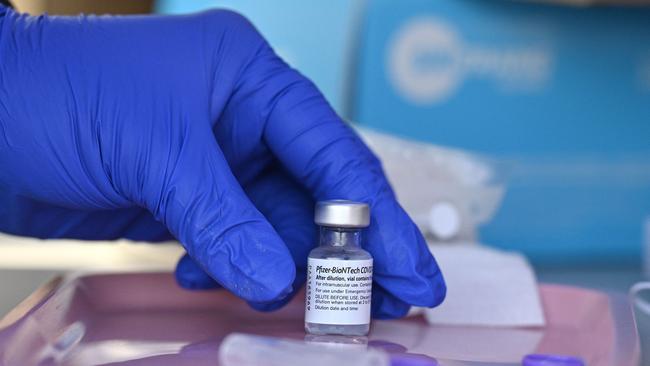 The vaccination campaign launched by US authorities in December has slowed considerably. Picture: AFP