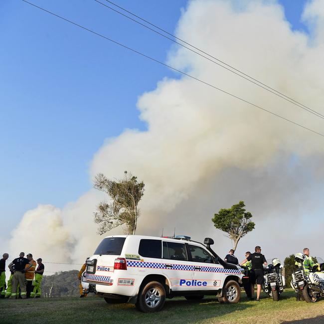 Obi Valley bushfire, Schultz Road, Witta, looking North direction. Picture: Patrick Woods.