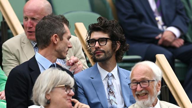 Actor, Ben Wishaw is seen in the Royal Box prior to in the Women's Singles semi-finals match. Picture: Mike Hewitt/Getty Images