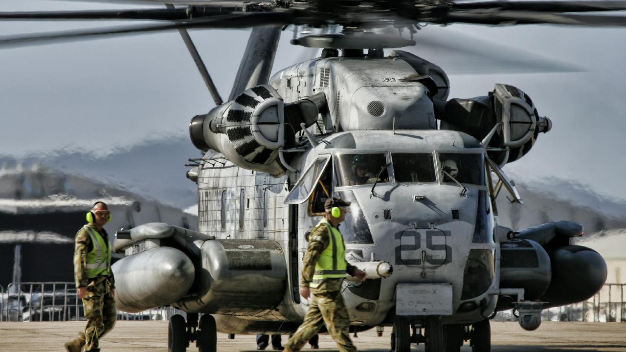 A US Marine Corps CH-53 Sea Stallion.