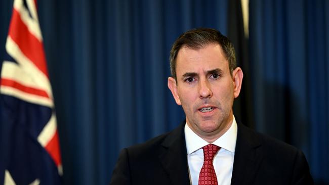 Treasurer Jim Chalmers speaking after the RBA raised rates on Tuesday. Picture: Dan Peled