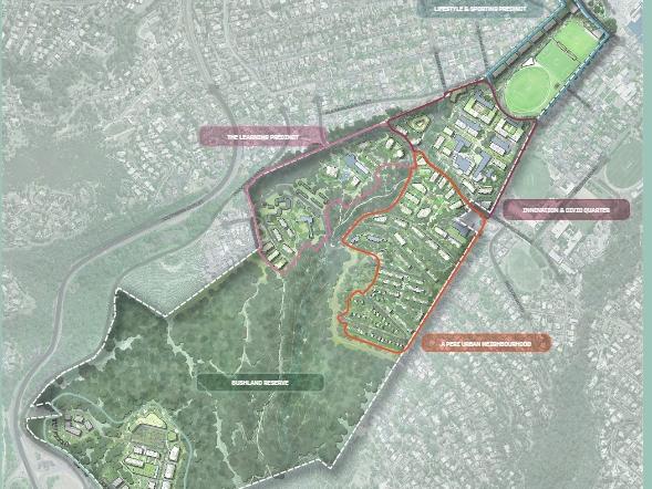 A map of the Sandy Bay draft concept master plan. Picture: SUPPLIED