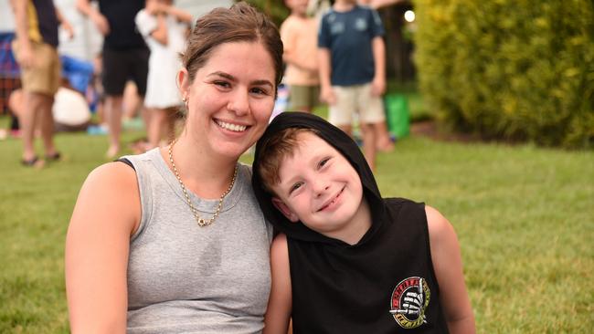 Alycia Eleuteri and Hayden Matthes at Darwin's Waterfront Precinct for New Year's Eve 2024. Picture: Alex Treacy