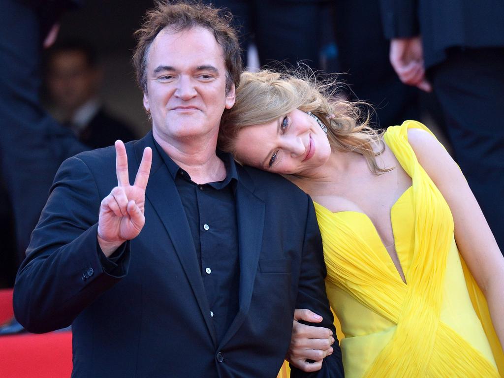 Quentin Tarantino and Uma Thurman in 2014. Picture: AFP