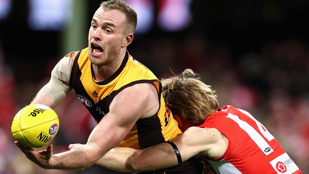 Tom Mitchell set up the Hawks with a dominant first half. Picture: Getty Images