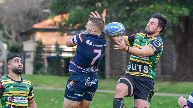 Gordon rugby player Jordan Goddard and his brother Harrison grew up watching a rival team, the Two Blues. Pic: Andrew Quinn.