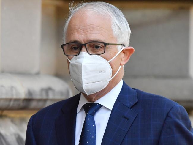 Former prime minister Malcolm Turnbull arrives for the state funeral of former NSW premier John Fahey, at St Mary's Cathedral, in Sydney, Friday, September 25, 2020. Mr Fahey was NSW premier from 1992 to 1995 and played a key role in the bid for Sydney to host the 2000 Olympic Games before going on to become federal finance minister. (AAP Image/POOL/Mick Tsikasvia NCA NewsWire)