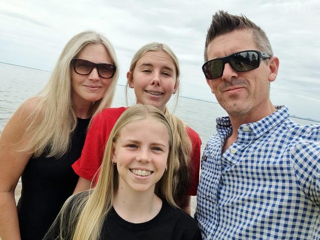 Emma and Lee Lovell with their daughters