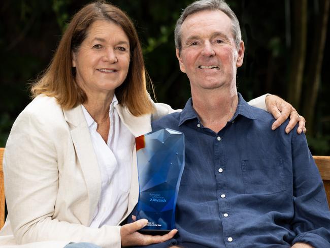 Australian of the Year Neale Daniher at home with wife Jan and children Ben, Lauren and Bec.