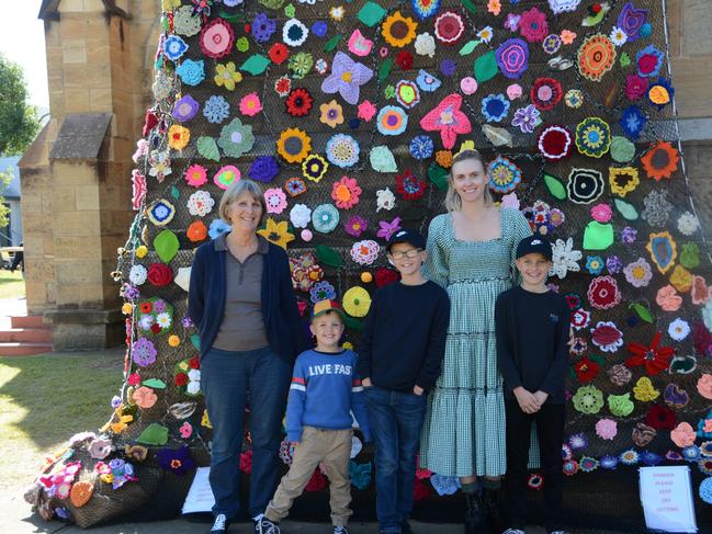 Warwick's Jumpers and Jazz in July celebrations were enjoyed by Jacqui (L) Ronan, Teddy, Parker and Amy (R) on Sunday.