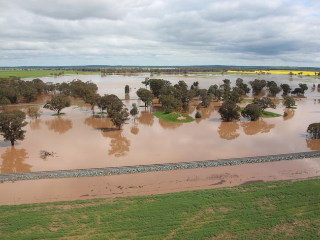 Lake Cargelligo Road and Rail line. Picture: Glenn Neyland/Bland Shire Council