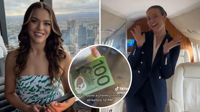 Olivia Falls has spilled the beans on working as a private flight attendant