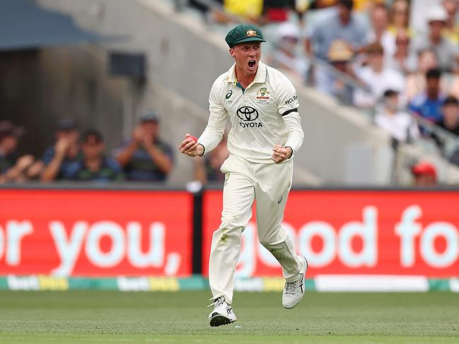 Nathan McSweeney made his Test debut in the India series. Picture: Getty