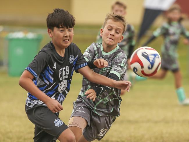 U/12 Football NT (Green Socks) V the FB 9 Academy in the Premier Invitational Football Carnival at Nerang.Picture: Glenn Campbell