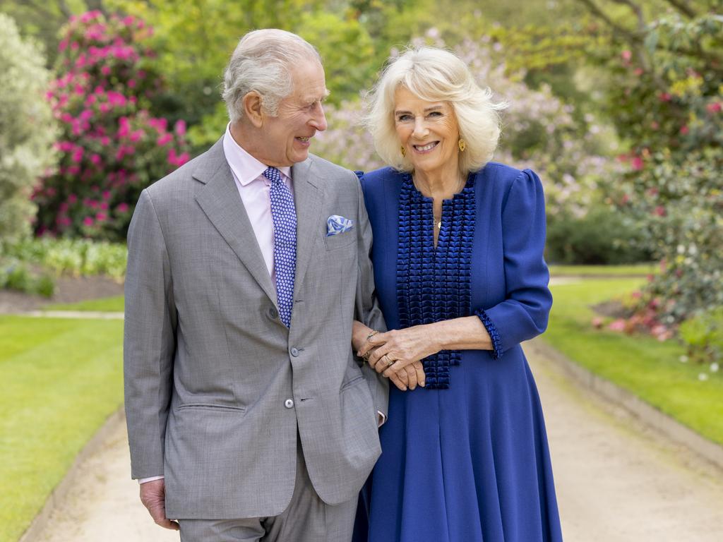 The Palace shared the positive update alongside a new portrait of the King and Queen. PIcture: Handout/Millie Pilkington/Buckingham Palace via Getty Images