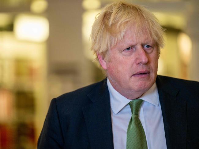 AUSTIN, TEXAS - MAY 23: Former UK Prime Minister Boris Johnson listens during a tour after a meeting with Gov. Greg Abbott at the Texas State Capitol on May 23, 2023 in Austin, Texas. Gov. Abbott met with Johnson to discuss economic development.   Brandon Bell/Getty Images/AFP (Photo by Brandon Bell / GETTY IMAGES NORTH AMERICA / Getty Images via AFP)