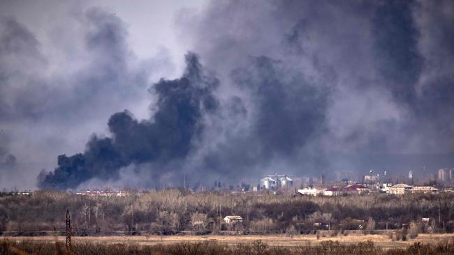 Russia has begun a “terrifying second phase of war” and launched a new offensive in the eastern Donbas region (above, town of Rubizhne on April 7), according to Ukraine. (Photo by FADEL SENNA / AFP)