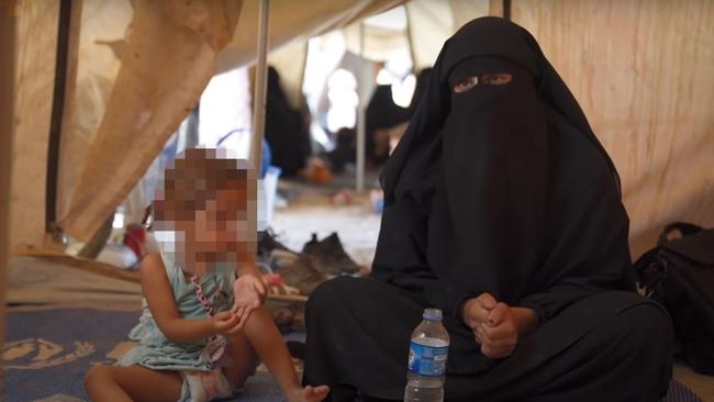 ISIS bride Mariam Raad when she was at Al-Hawl refugee camp in Syria. She returned to Australia last year and has been charged by police. Picture: Four Corners