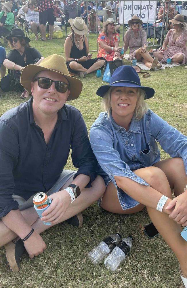 Laura and Ben Fluck at the SummerSalt festival at Seafront Oval, Pialba on March 9, 2024. Credit: Adam Miller